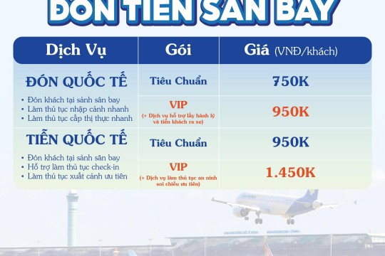 🌟 DỊCH VỤ ĐÓN TIỄN SÂN BAY – KIẾN TRAVEL 🌟